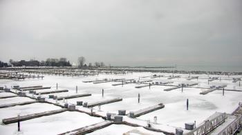 Weather camera view of Waukegan Harbor and Marina.