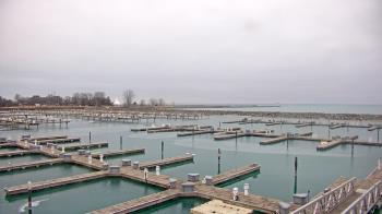 Weather camera view of Waukegan Harbor and Marina.
