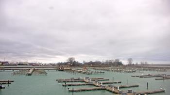 Weather camera view of Waukegan Harbor and Marina.