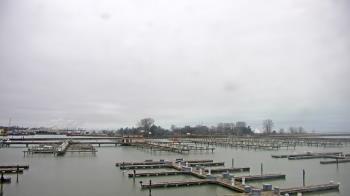 Weather camera view of Waukegan Harbor and Marina.