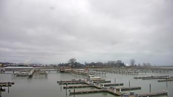 Weather camera view of Waukegan Harbor and Marina.