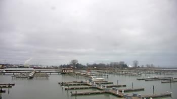Weather camera view of Waukegan Harbor and Marina.