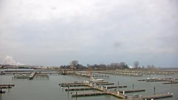 Weather camera view of Waukegan Harbor and Marina.