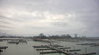 Weather camera view of Waukegan Harbor and Marina.