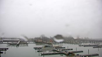 Weather camera view of Waukegan Harbor and Marina.