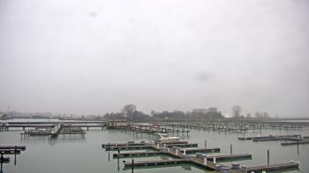 Weather camera view of Waukegan Harbor and Marina.