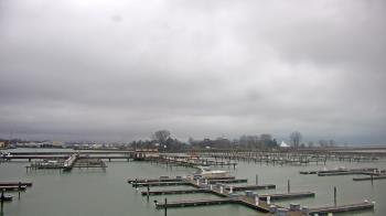 Weather camera view of Waukegan Harbor and Marina.