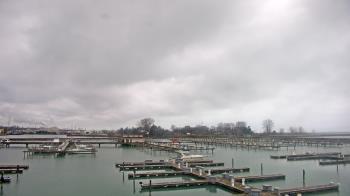 Weather camera view of Waukegan Harbor and Marina.