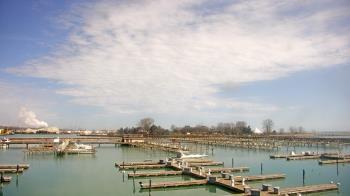 Weather camera view of Waukegan Harbor and Marina.