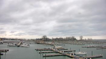 Weather camera view of Waukegan Harbor and Marina.