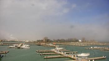 Weather camera view of Waukegan Harbor and Marina.