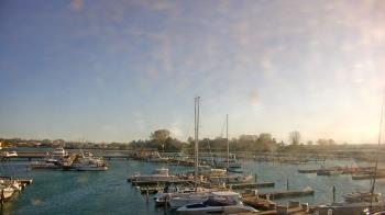 Weather camera view of Waukegan Harbor and Marina.
