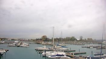 Weather camera view of Waukegan Harbor and Marina.