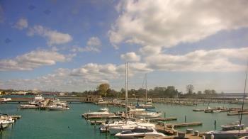Weather camera view of Waukegan Harbor and Marina.