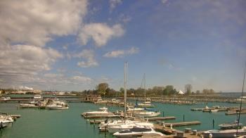 Weather camera view of Waukegan Harbor and Marina.