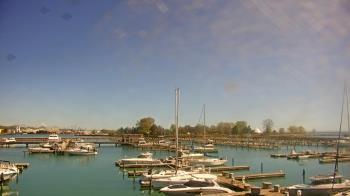Weather camera view of Waukegan Harbor and Marina.