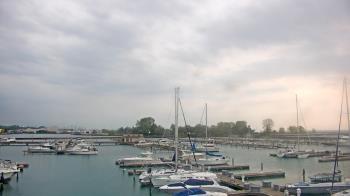 Weather camera view of Waukegan Harbor and Marina.