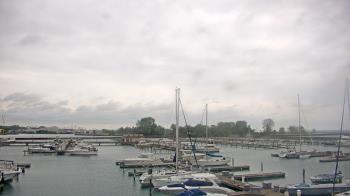 Weather camera view of Waukegan Harbor and Marina.