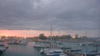 Weather camera view of Waukegan Harbor and Marina.