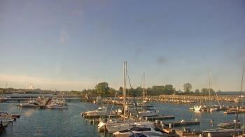 Weather camera view of Waukegan Harbor and Marina.