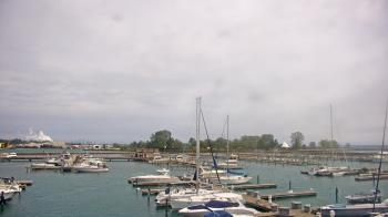 Weather camera view of Waukegan Harbor and Marina.