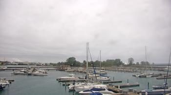 Weather camera view of Waukegan Harbor and Marina.