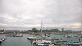 Weather camera view of Waukegan Harbor and Marina.