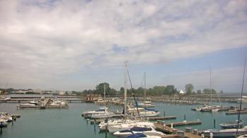 Weather camera view of Waukegan Harbor and Marina.
