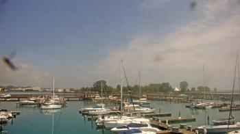 Weather camera view of Waukegan Harbor and Marina.