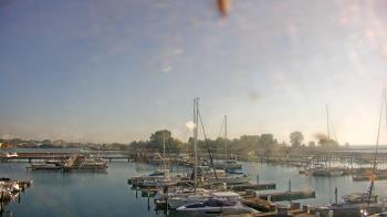 Weather camera view of Waukegan Harbor and Marina.