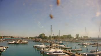 Weather camera view of Waukegan Harbor and Marina.