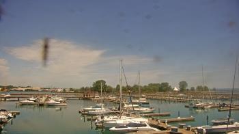 Weather camera view of Waukegan Harbor and Marina.