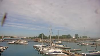 Weather camera view of Waukegan Harbor and Marina.