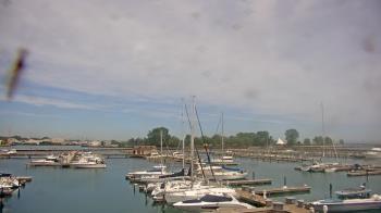 Weather camera view of Waukegan Harbor and Marina.
