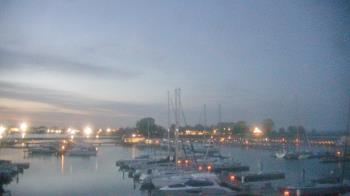 Weather camera view of Waukegan Harbor and Marina.
