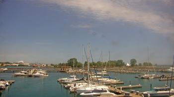 Weather camera view of Waukegan Harbor and Marina.