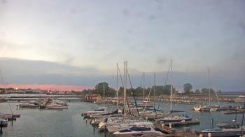 Weather camera view of Waukegan Harbor and Marina.