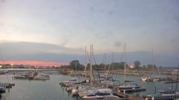 Weather camera view of Waukegan Harbor and Marina.