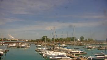 Weather camera view of Waukegan Harbor and Marina.