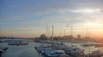 Weather camera view of Waukegan Harbor and Marina.