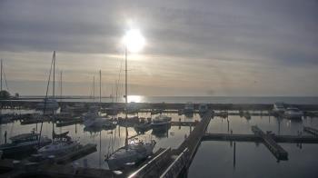 Weather camera view of Waukegan Harbor and Marina.