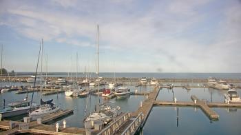 Weather camera view of Waukegan Harbor and Marina.