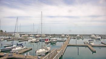 Weather camera view of Waukegan Harbor and Marina.