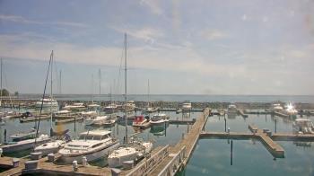 Weather camera view of Waukegan Harbor and Marina.