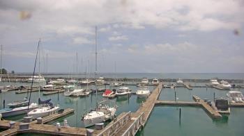 Weather camera view of Waukegan Harbor and Marina.