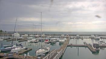 Weather camera view of Waukegan Harbor and Marina.