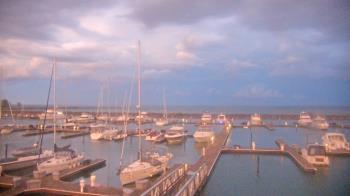 Weather camera view of Waukegan Harbor and Marina.