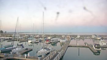 Weather camera view of Waukegan Harbor and Marina.