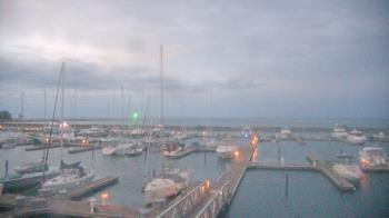 Weather camera view of Waukegan Harbor and Marina.