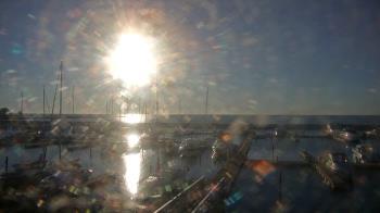 Weather camera view of Waukegan Harbor and Marina.